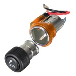 Car lighter / cigarette socket, for 12V, lighter included, yellow color